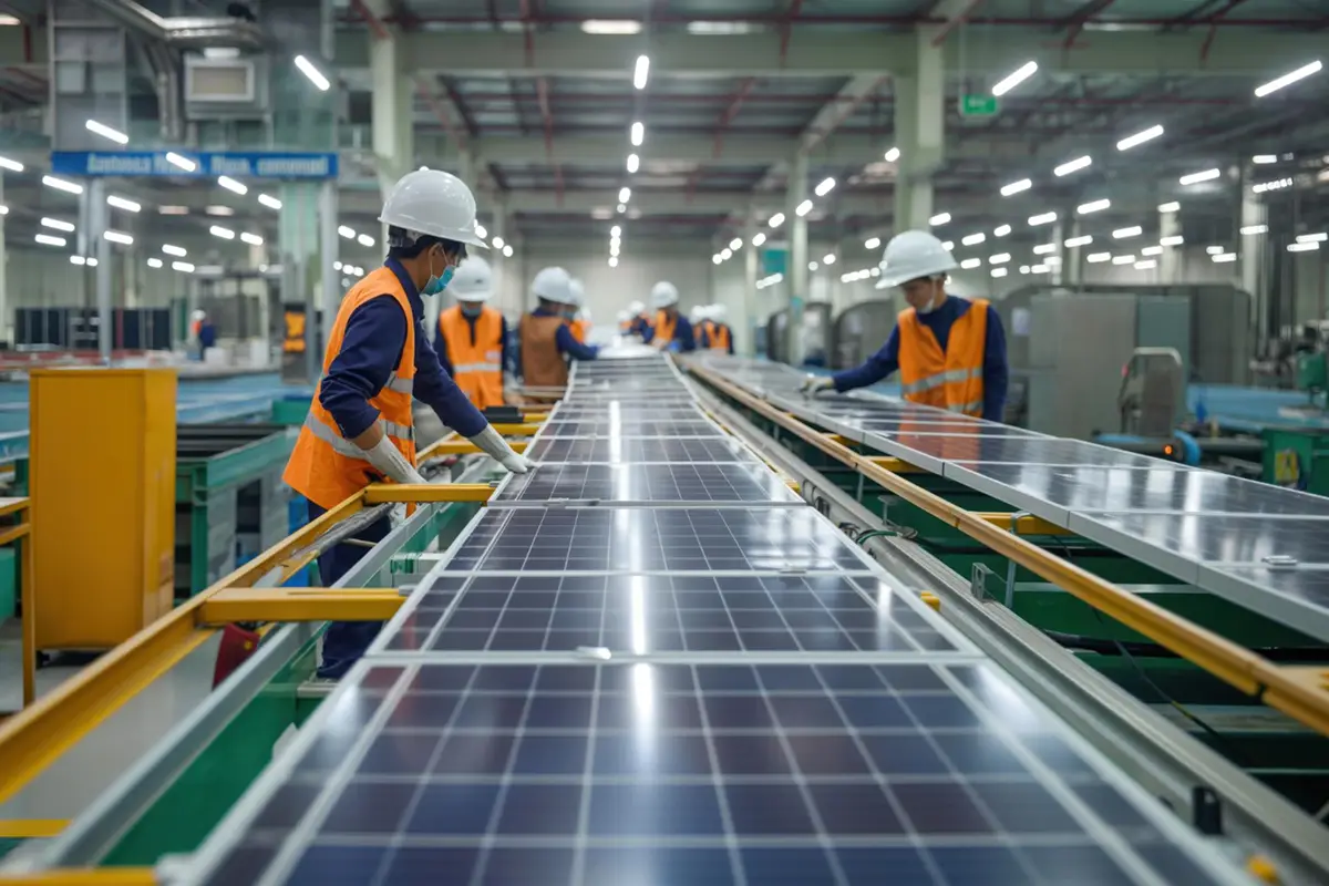 Manufacturing solar panels
